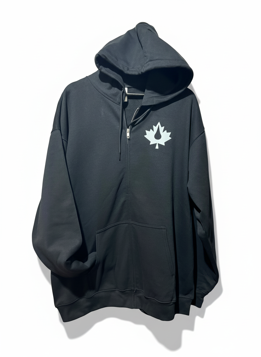 Crude Oil Leaf Zip-up