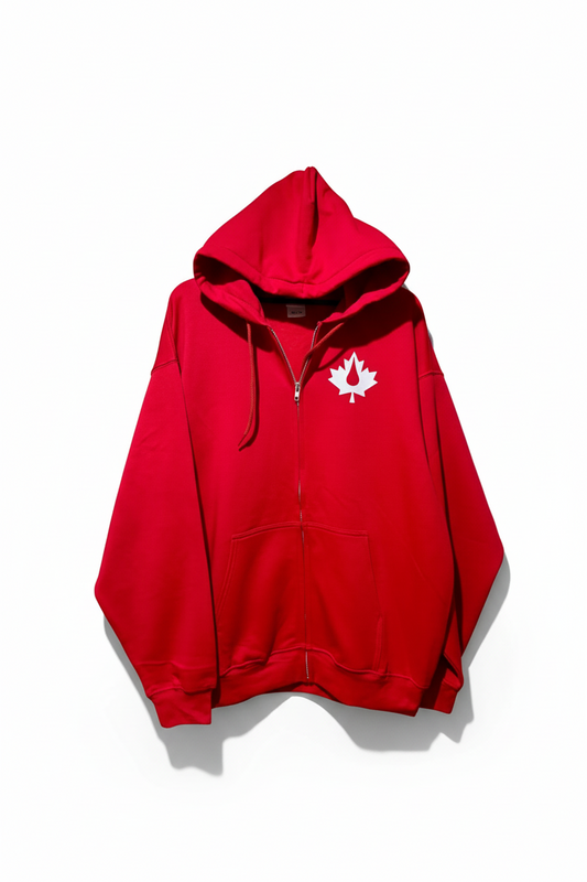 Crude Oil Leaf Zip-up